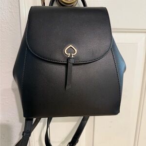 Kate Spade Black Backpack with Gold Accent